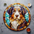 Bernese Mountain Dog Circular Glass Suncatcher Worktop Saver